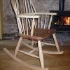Rocking Windsor chair in Ash with an Elm seat and splat